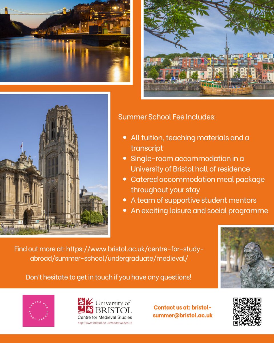 Bristol CMS (@bristolcms) on Twitter photo Bristol Medieval Studies Summer School coordinator Dr Leonardo Costantini (<a href="/LCostantini89/">Leonardo Costantini</a> ) talks to us about what students can expect at the summer school!
Please pass on to any interested students! More info at: medievalstudies.blogs.bristol.ac.uk/ma-medieval-st…
#bristolsummerschools #medievaltwitter Bristol Medieval Studies Summer School coordinator Dr Leonardo Costantini (<a href="/LCostantini89/">Leonardo Costantini</a> ) talks to us about what students can expect at the summer school!
Please pass on to any interested students! More info at: medievalstudies.blogs.bristol.ac.uk/ma-medieval-st…
#bristolsummerschools #medievaltwitter