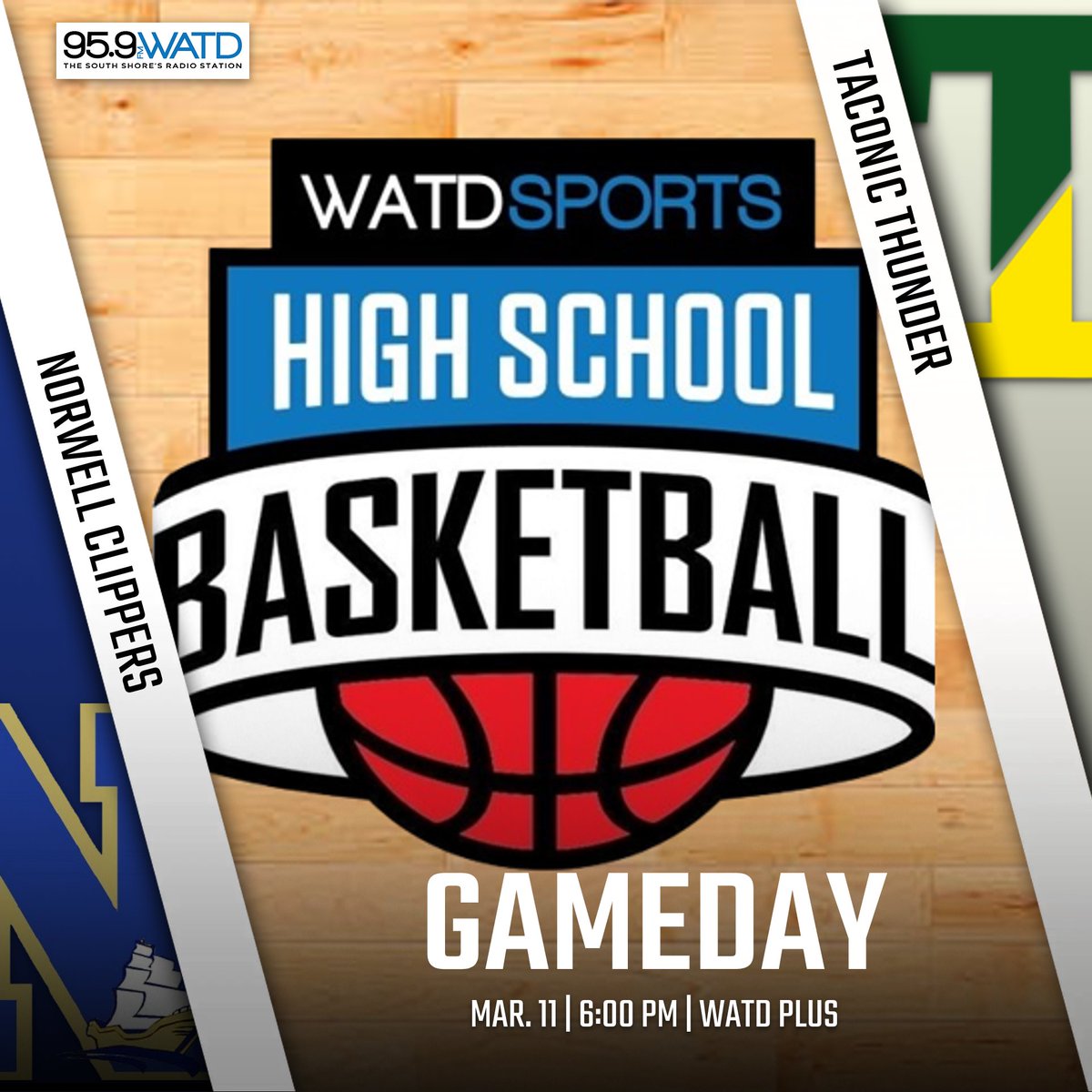 WATD Sports (@seonwatd) on Twitter photo GAMEDAY!
Final 4⃣ action on tap tonight on the WATD Sports Network!
Can't make it out to Worcester? Tune in for <a href="/ClipperAD/">Norwell HS Athletics</a> vs <a href="/PHSTaconicSport/">PHS\Taconic Sports</a> ⬇️
🕖 6:00 PM
💻 959watd.com/watdplus GAMEDAY!
Final 4⃣ action on tap tonight on the WATD Sports Network!
Can't make it out to Worcester? Tune in for <a href="/ClipperAD/">Norwell HS Athletics</a> vs <a href="/PHSTaconicSport/">PHS\Taconic Sports</a> ⬇️
🕖 6:00 PM
💻 959watd.com/watdplus