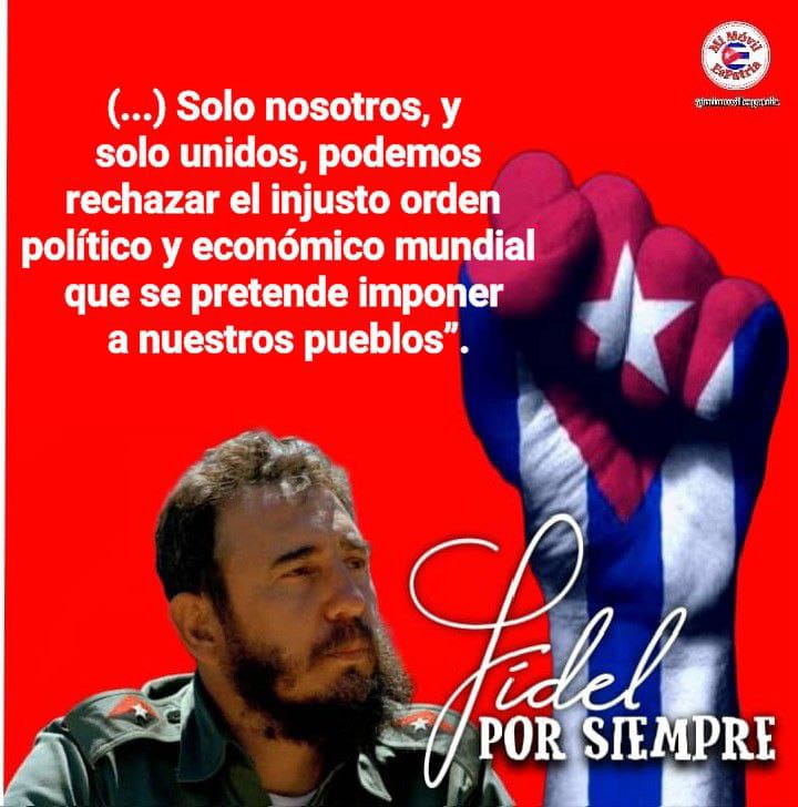 #FidelPorSiempre, nuestros pueblos deben mantenerse unidos así no hay quien nos imponga nada.