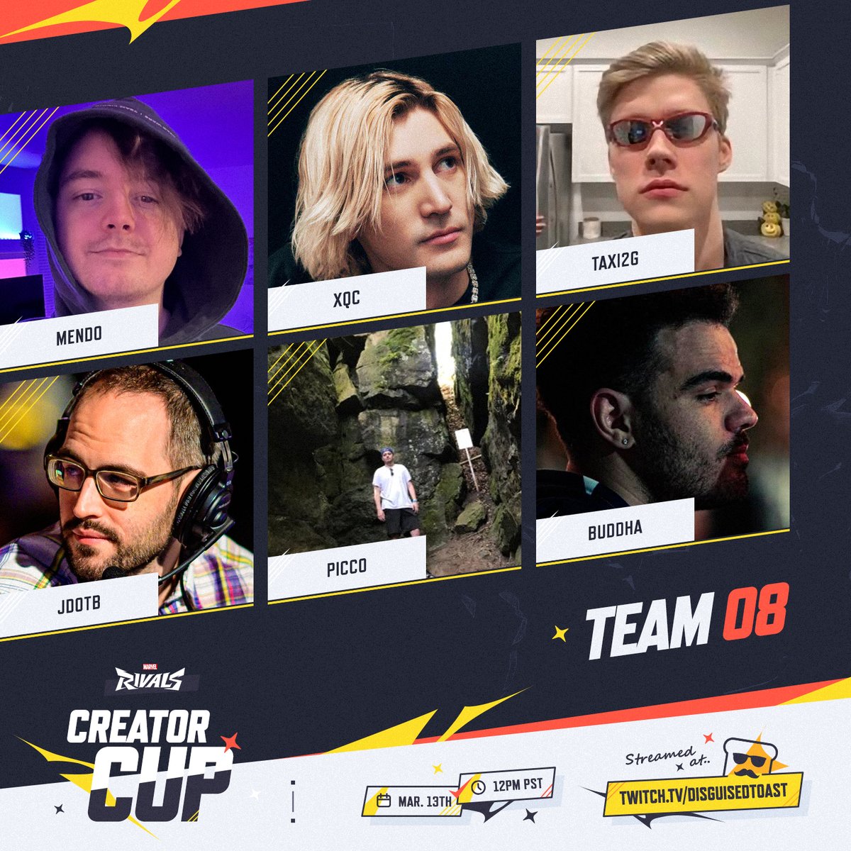 DSG Toast (@disguisedtoast) on Twitter photo Team Necros
<a href="/necros_ow/">Necros</a>
<a href="/whyAndr3w/">Andrew</a>
<a href="/Ricky/">Ricky Stacy</a>
<a href="/TheRay_C/">Ray C.</a>
<a href="/poopernoodle/">poopernoodle</a>
<a href="/cecefps/">GHOST Cece</a>
Team Mendo/xQc
<a href="/Mendo/">Liquid Mendo</a>
<a href="/xQc/">xQc</a>
<a href="/TaxiDLegend/">Taxi2g</a>
<a href="/jdotb/">jb.</a>
@picco_re
<a href="/Thebuddha_3/">buddha</a> Team Necros
<a href="/necros_ow/">Necros</a>
<a href="/whyAndr3w/">Andrew</a>
<a href="/Ricky/">Ricky Stacy</a>
<a href="/TheRay_C/">Ray C.</a>
<a href="/poopernoodle/">poopernoodle</a>
<a href="/cecefps/">GHOST Cece</a>
Team Mendo/xQc
<a href="/Mendo/">Liquid Mendo</a>
<a href="/xQc/">xQc</a>
<a href="/TaxiDLegend/">Taxi2g</a>
<a href="/jdotb/">jb.</a>
@picco_re
<a href="/Thebuddha_3/">buddha</a>
