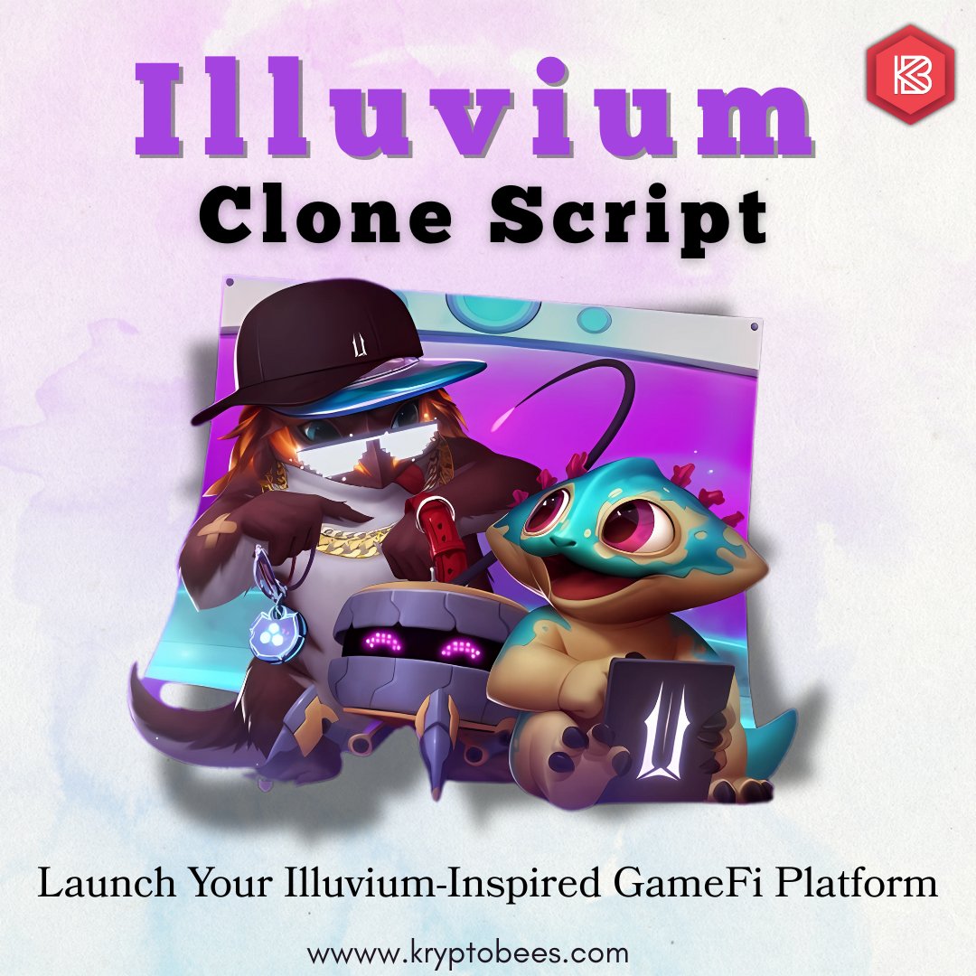 kryptobees's tweet photo. Illuvium Clone Script is a ready-to-launch Web3 NFT game solution with seamless NFT integration and tradable assets.
Visit: https://t.co/IyMBEXKkW7
#IlluviumCloneScript #BlockchainGaming #NFTGaming #PlayToEarn #MetaVerse #GameFi #CryptoGaming #NFTs #NFTCollection #GameFi https://t.co/oNyXXbptn6