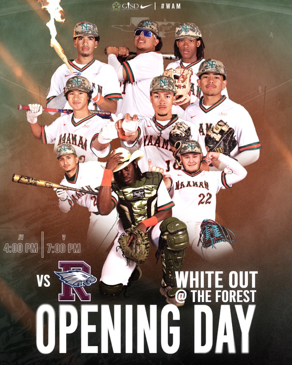 District Opener ‼️
Come out and fill the stands! 

🆚 Rowlett Eagles 
⏰ 7:00pm 
📍 The Forest - Rangers Field 🌲