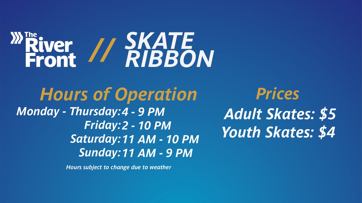 🛼 Roller skating has returned to Heartland of America Park!

Visit the Skate Ribbon for roller skating this weekend and don't forget to fill out the skate waiver prior to you arrival by visiting TheRiverFrontOmaha.com.
