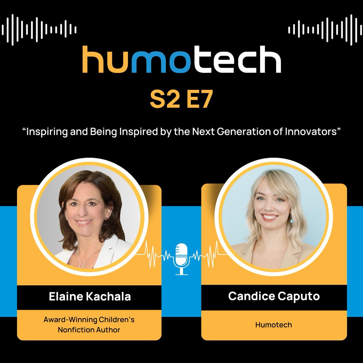 humotech (@humotech) on Twitter photo In S2E7 of The #HumanPartofHumotech podcast, Candice Caputo chats with award-winning author <a href="/ElaineKachala/">Elaine Kachala</a> about wearable technology, #STEM education, and ethical innovation. 🦾📚
📺 Watch Now: buff.ly/2naMEQN
#TechForGood #Podcast #TechTalk #FutureInnovators #STEMBooks In S2E7 of The #HumanPartofHumotech podcast, Candice Caputo chats with award-winning author <a href="/ElaineKachala/">Elaine Kachala</a> about wearable technology, #STEM education, and ethical innovation. 🦾📚
📺 Watch Now: buff.ly/2naMEQN
#TechForGood #Podcast #TechTalk #FutureInnovators #STEMBooks