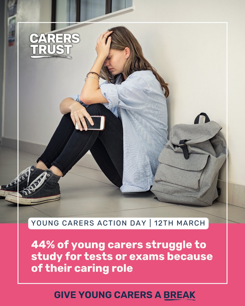 Imagine missing out on your grades because you were too busy caring 😞

This #YoungCarersActionDay, we’re calling for better support so young carers don’t get left behind at school, college, or uni.

Find out how you can help: carers.org/ycad