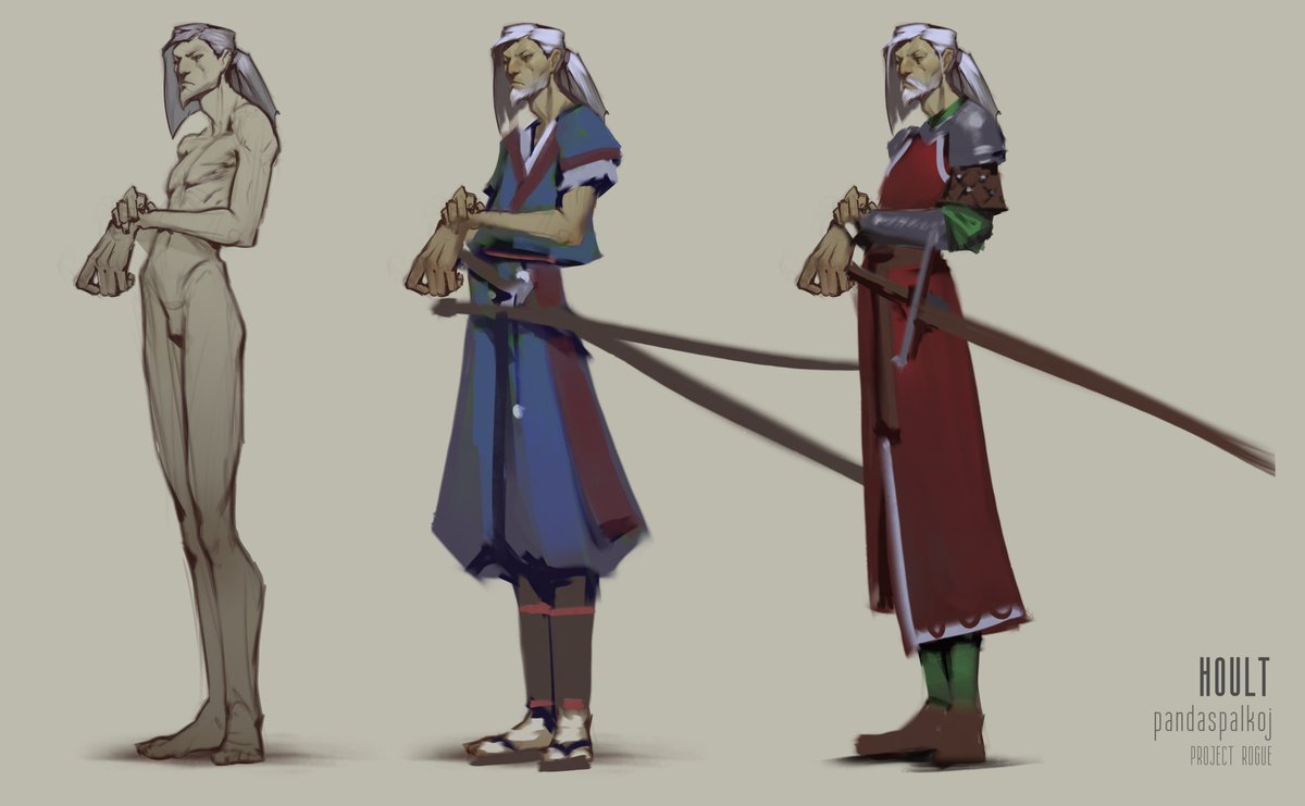 pandaspalkoj's tweet image. Hoult - a swordsman warrior, I'm still not sure about his appearance, but I like the elongated shape.
#projectrogue #conceptart #OC