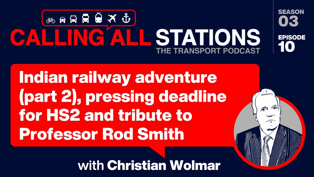 Calling All Stations - the transport podcast (@allstationspod) on Twitter photo The second part of our podcast special ‘Indian Railway Adventure’ will be airing today at 15:00!
Join <a href="/christianwolmar/">Christian Wolmar</a> and <a href="/MarkWalker59/">Mark Walker</a> for more #IndianRailways, #HS2 and a tribute to Professor Rod Smith.
We hope to see you then! The second part of our podcast special ‘Indian Railway Adventure’ will be airing today at 15:00!
Join <a href="/christianwolmar/">Christian Wolmar</a> and <a href="/MarkWalker59/">Mark Walker</a> for more #IndianRailways, #HS2 and a tribute to Professor Rod Smith.
We hope to see you then!