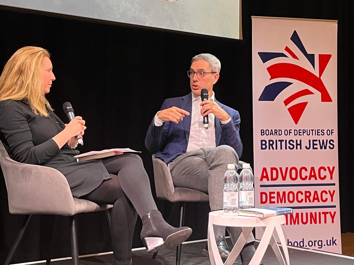 Board of Deputies of British Jews (@boardofdeputies) on Twitter photo The Board of Deputies was delighted to partner with the <a href="/JLC_uk/">Jewish Leadership Council</a> and <a href="/JW3London/">JW3</a>, for a fascinating conversation between <a href="/RabbiCosgrove/">Elliot Cosgrove</a> of <a href="/ParkAvenueSyn/">Park Ave Synagogue</a>, Manhattan, and Rabbi Miriam Berger of <a href="/FinchleyReform/">Finchley Reform Synagogue</a>, to discuss Rabbi Cosgrove's latest book, "In Such a Time as This". The Board of Deputies was delighted to partner with the <a href="/JLC_uk/">Jewish Leadership Council</a> and <a href="/JW3London/">JW3</a>, for a fascinating conversation between <a href="/RabbiCosgrove/">Elliot Cosgrove</a> of <a href="/ParkAvenueSyn/">Park Ave Synagogue</a>, Manhattan, and Rabbi Miriam Berger of <a href="/FinchleyReform/">Finchley Reform Synagogue</a>, to discuss Rabbi Cosgrove's latest book, "In Such a Time as This".