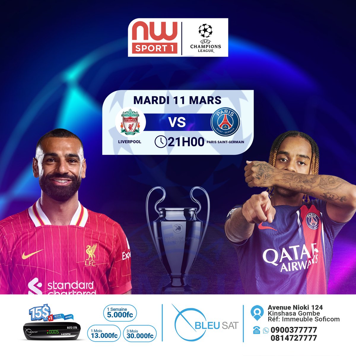 BleusatTNT's tweet photo. ๐ #uefachampionsleague | 8รจ de finale retour | Ce soir ๐ฅโฝ
ร suivre sur les chaรฎnes #newworldsport ร partir de โฐ 21H00
---------
#bleusat #LigueDesChampions #UCL #Reabonnement #passionfootball https://t.co/ymEyQDoAmW