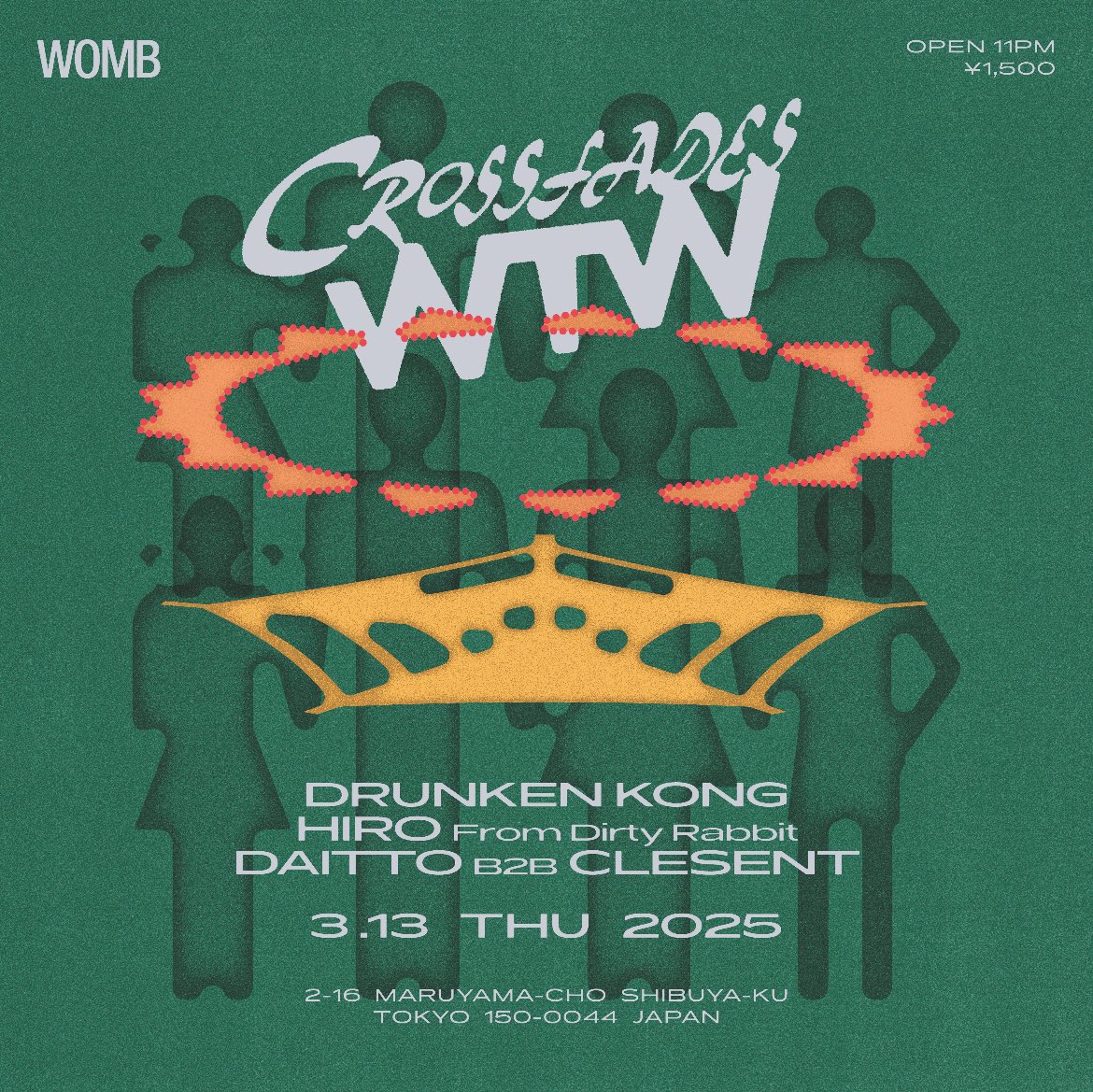 This Thursday!
<a href="/CROSSFADESTOKYO/">CROSSFADES</a> WTW <a href="/WOMB_Tokyo/">WOMB official</a> !!

womb.co.jp/event/2025/03/…