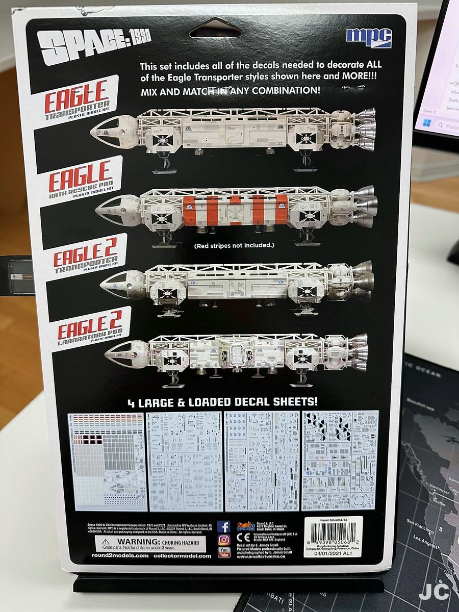 EagleAlpha1999's tweet image. What a terrific product to our 22&quot; Eagle kits, which I wasn&apos;t aware it existed! 🙂 Found it on eBay.  #space1999 #eagle #modelmaking #decals