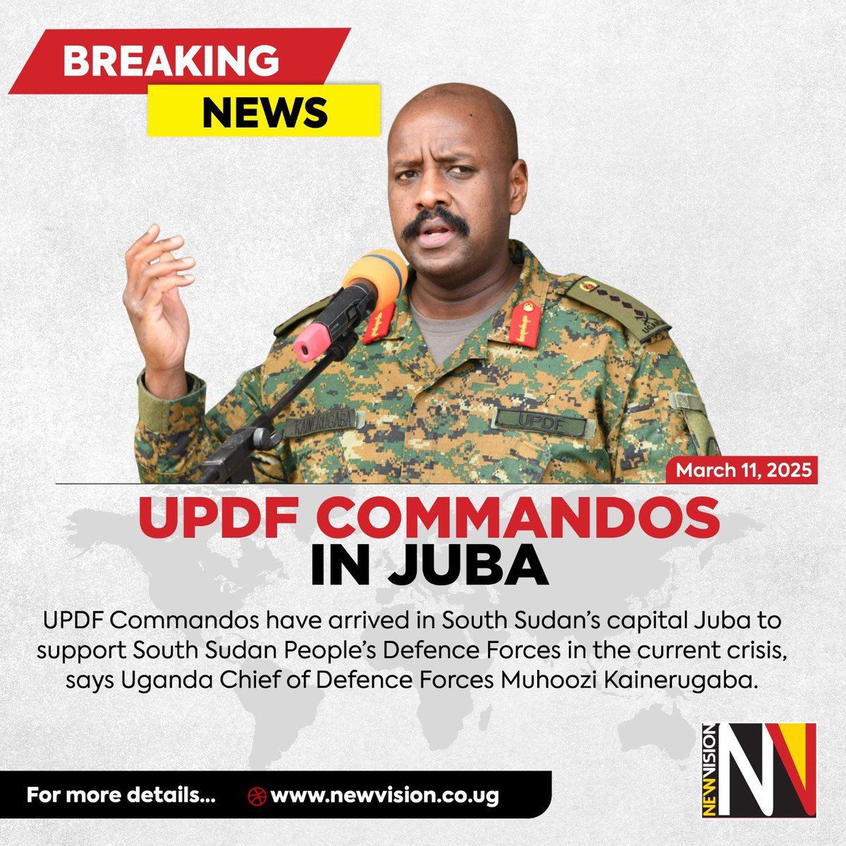 newvisionwire's tweet photo. Operation 'Mlinzi wa Kimya' has started, says Uganda's @MODVA_UPDF Chief of Defence Forces @mkainerugaba https://t.co/sjaB4V4xBa