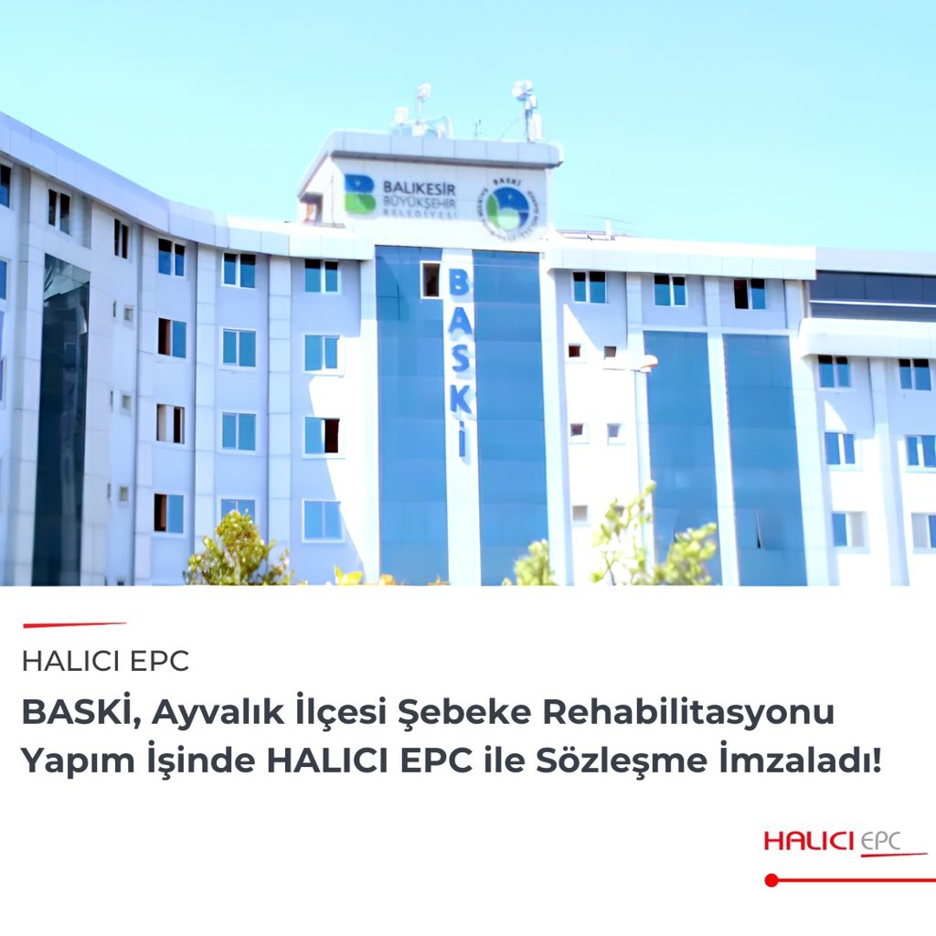 HaliciEpc's tweet photo. BASKİ, Ayvalık İlçesi Şebeke Rehabilitasyonu Yapım İşinde HALICI EPC ile Sözleşme İmzaladı!

https://t.co/3Wdw5epNLN

#HALICI #halıcıgroup #HALICIEPC #halıcıshop #ABB #energytransition #sales #electrification #partners #automation #engineering #energyefficiency https://t.co/svI0R1fGOy