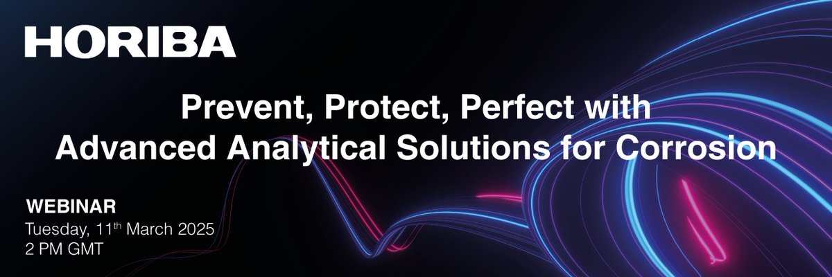 HORIBA_UK's tweet image. There&apos;s still time to register for today&apos;s webinar!⏳

Learn how advanced techniques like #RamanSpectroscopy, #ElementalAnalysis &amp;amp; #ParticleCharacterisation provide critical insights into #corrosion mechanisms &amp;amp; prevention strategies. 

Register: horiba.link/8h9

#HORIBA