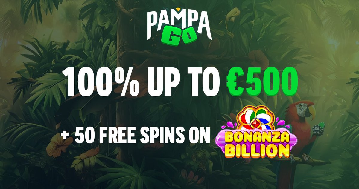 💥 100% up to €500 + 50 Free Spins on Bonanza Billion
🔗Claim Offer: cutt.ly/pampago-twitter

Double your deposit and start spinning for big wins! 🚀
➡️ Full offer details here: bonustiime.com/en/pampago-rev…