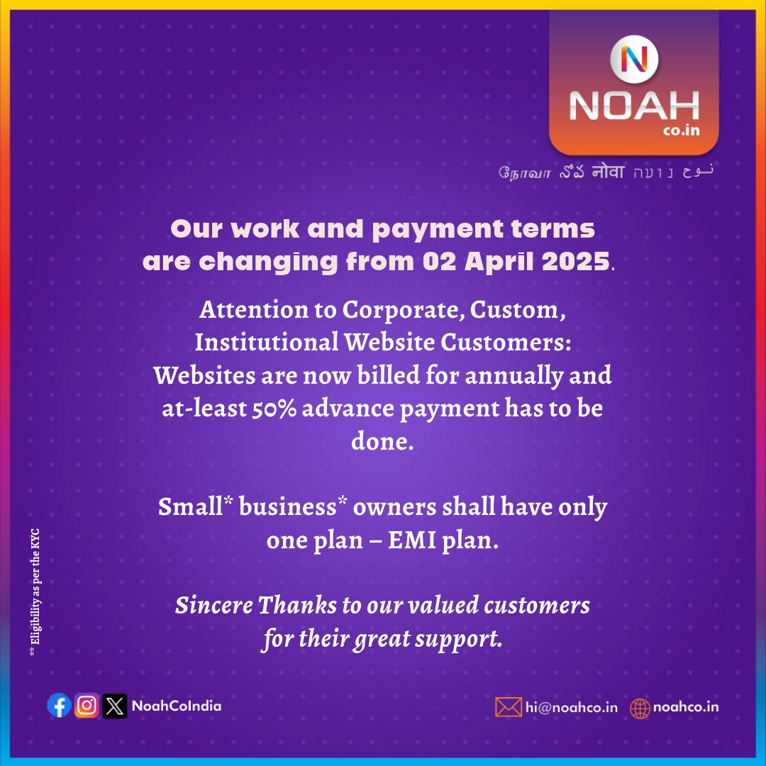 NoahCoIndia's tweet image. #WorkUpdate