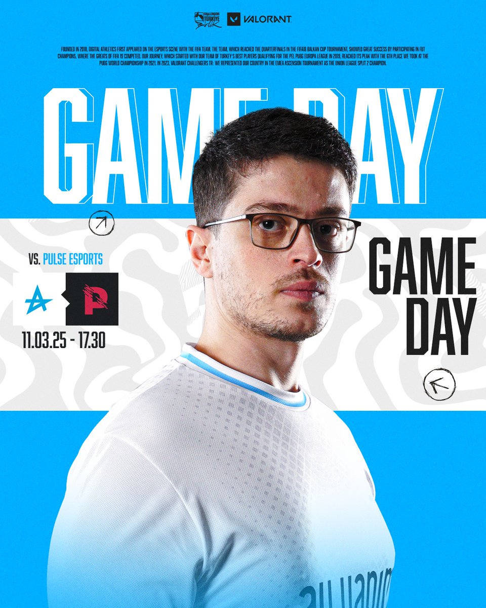 VALORANT Challengers Türkiye: Birlik Ligi Split 2 Yükselme/Düşme Turnuvası'nda ilk rakibimiz Pulse Esports! 🔥  

🆚 Pulse Esports
🗓️ 11 Mart
⏰ 17:30
📺 YAYIN YOK

#DAWIN #ChallengersTR | VALORANT