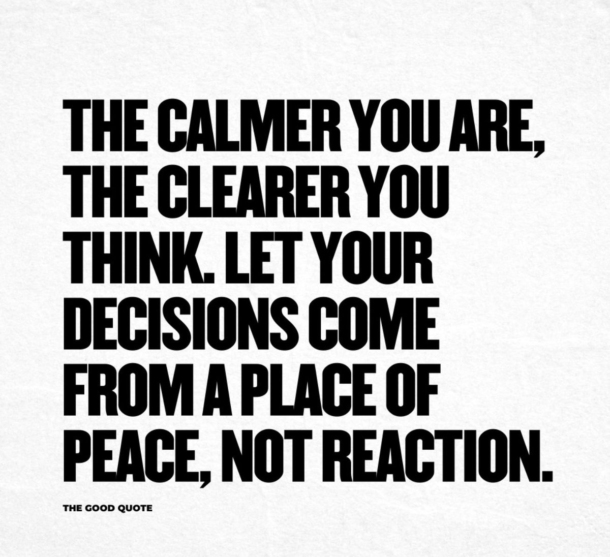 Be restrained.
Withhold the inclination to react.
Gather your emotions &amp; organize your response.
You can both feel big things and be disciplined in how you react.
How will you bring more calm into your life today?