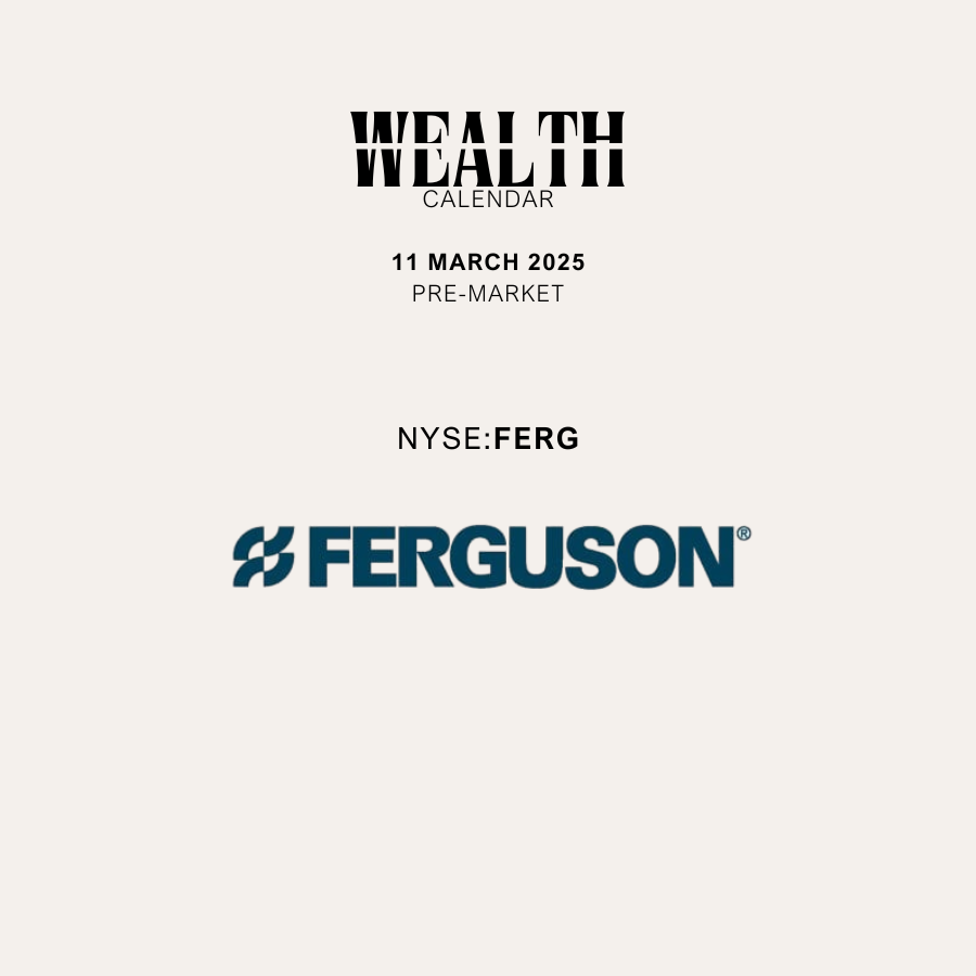 🗓️11 March 2025 | Pre-Market 
#NYSE            

Earnings release:         
• $FERG: Ferguson Enterprises Inc.