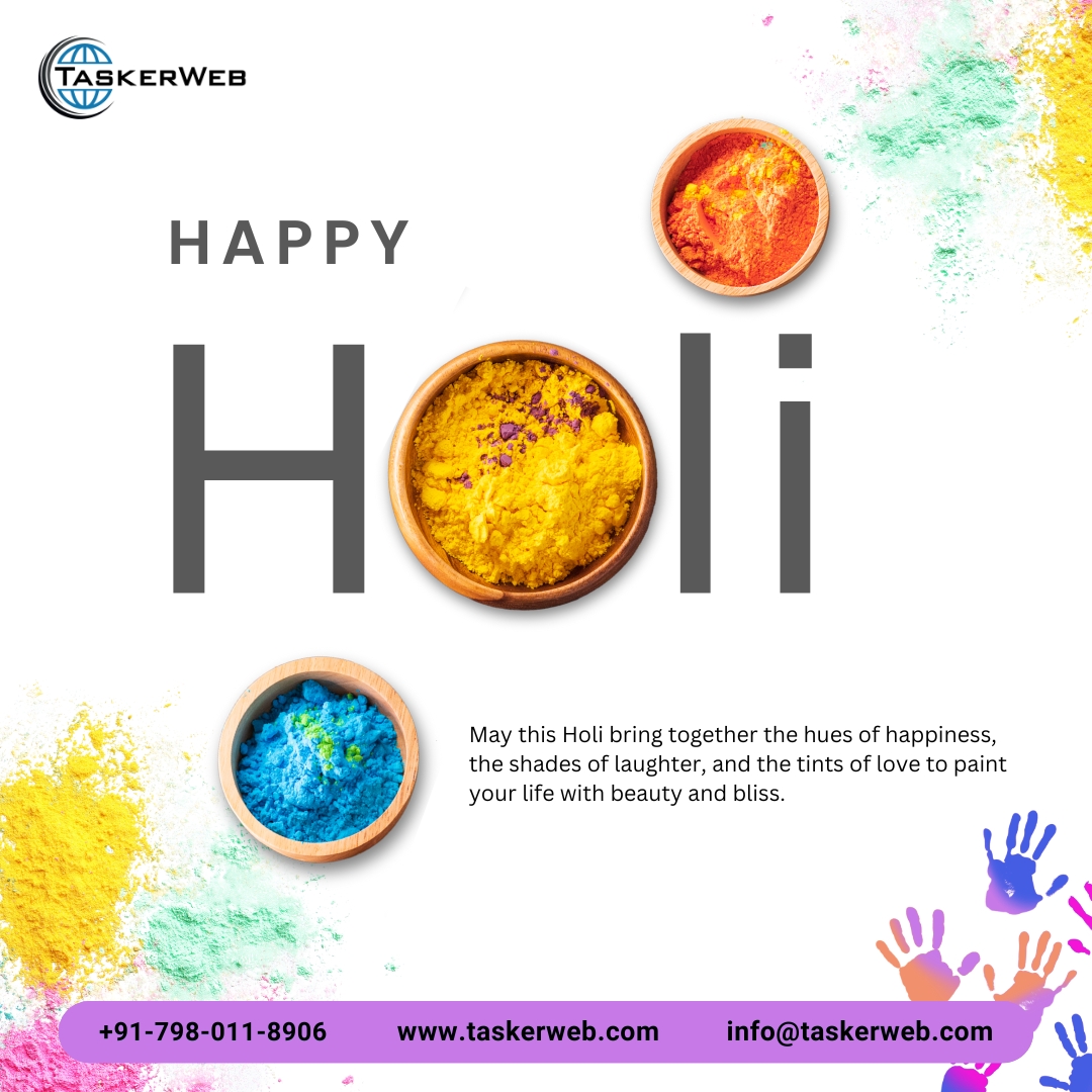 TaskerWeb_'s tweet image. Let the colors wash away the stress, the laughter erase the worries, and the community strengthens the bonds.
Holi isn't just about throwing colors; it's about throwing off the old and embracing the new with open hearts.
Join the vibrant chaos and find your tribe this Holi!