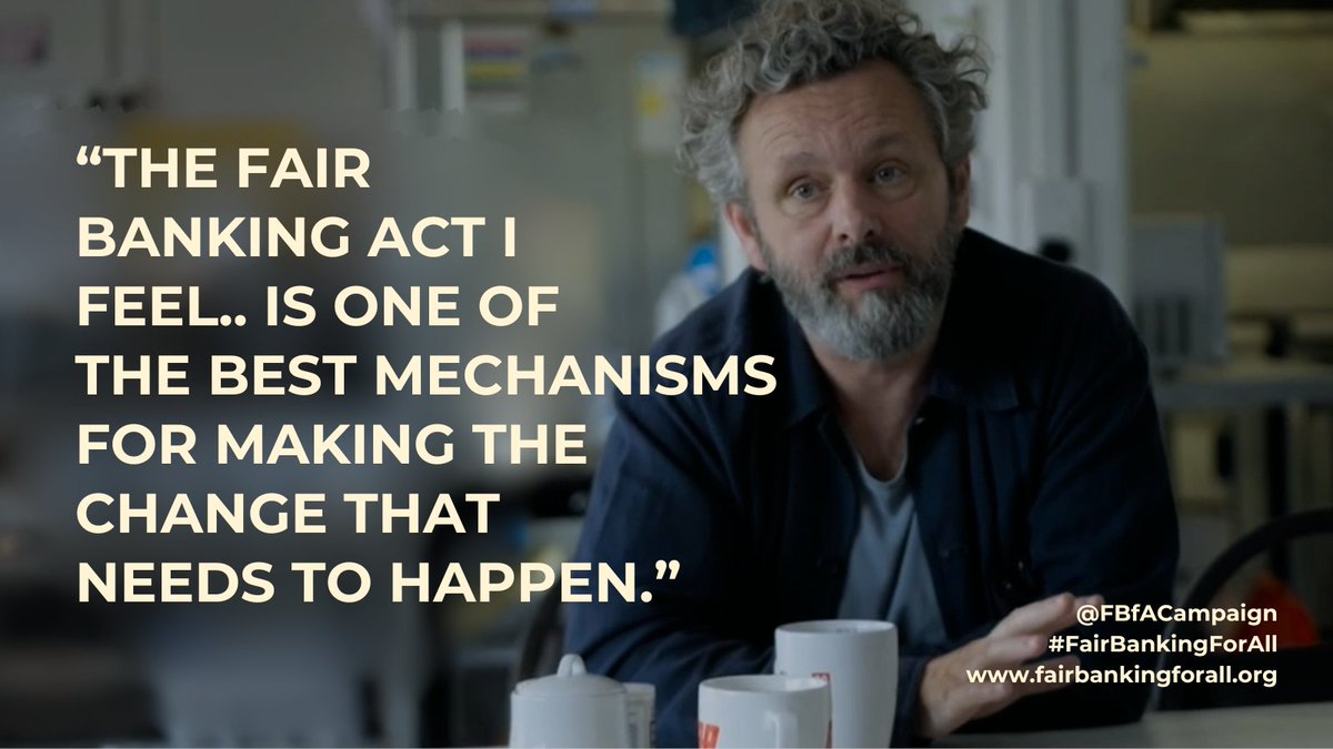 Fair Banking for All (@fbfacampaign) on Twitter photo Want to take action to support <a href="/michaelsheen/">michael sheen 💙</a>'s calls for a Fair Banking Act?
Email your MP now! 👇
#michaelsheengiveaway #FairBankingForAll #FairBankingAct <a href="/JustMoneyMvt/">JustMoney Movement</a>
justmoney.eaction.online/FairBanking Want to take action to support <a href="/michaelsheen/">michael sheen 💙</a>'s calls for a Fair Banking Act?
Email your MP now! 👇
#michaelsheengiveaway #FairBankingForAll #FairBankingAct <a href="/JustMoneyMvt/">JustMoney Movement</a>
justmoney.eaction.online/FairBanking