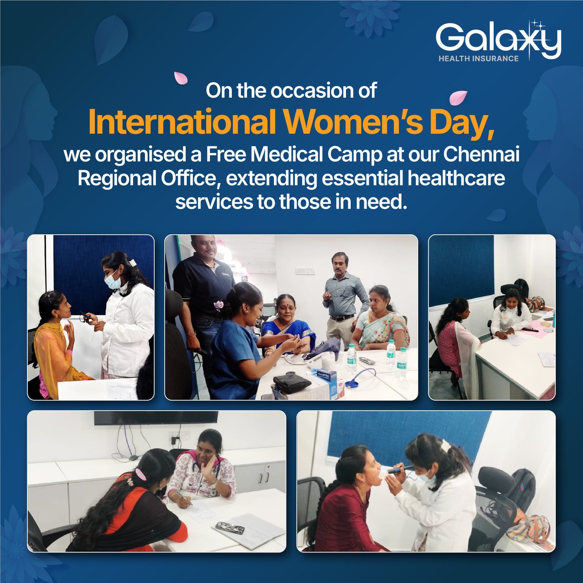 GalaxyHealthIn's tweet image. Celebrating Women, Championing Health 💜

This #WomensDay, we reaffirmed our commitment to well-being with a Free Medical Camp at our Chennai Regional Office—because good health is true empowerment. 🌿💪

#GalaxyHealth #PledgeToProtect #HealthForHer