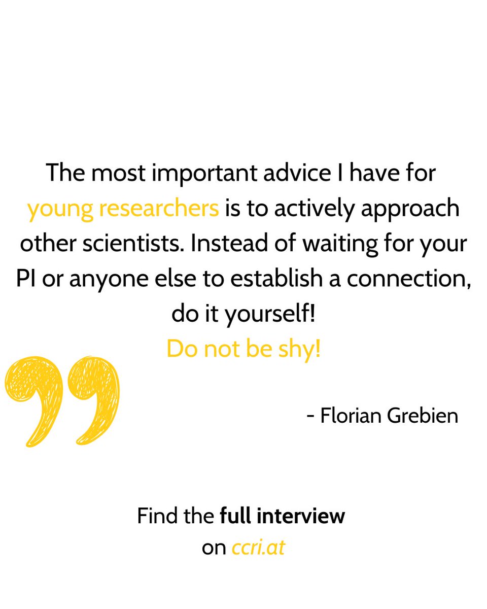 St. Anna Children's Cancer Research Institute CCRI (@stanna_ccri) on Twitter photo Collaboration is key to scientific progress! <a href="/florian_grebien/">Florian Grebien</a>, PI at St. Anna CCRI, shares why interdisciplinary partnerships are important drivers of innovation and offers advice to young researchers who are just starting to build a network. >>> ccri.at/how-collaborat… Collaboration is key to scientific progress! <a href="/florian_grebien/">Florian Grebien</a>, PI at St. Anna CCRI, shares why interdisciplinary partnerships are important drivers of innovation and offers advice to young researchers who are just starting to build a network. >>> ccri.at/how-collaborat…