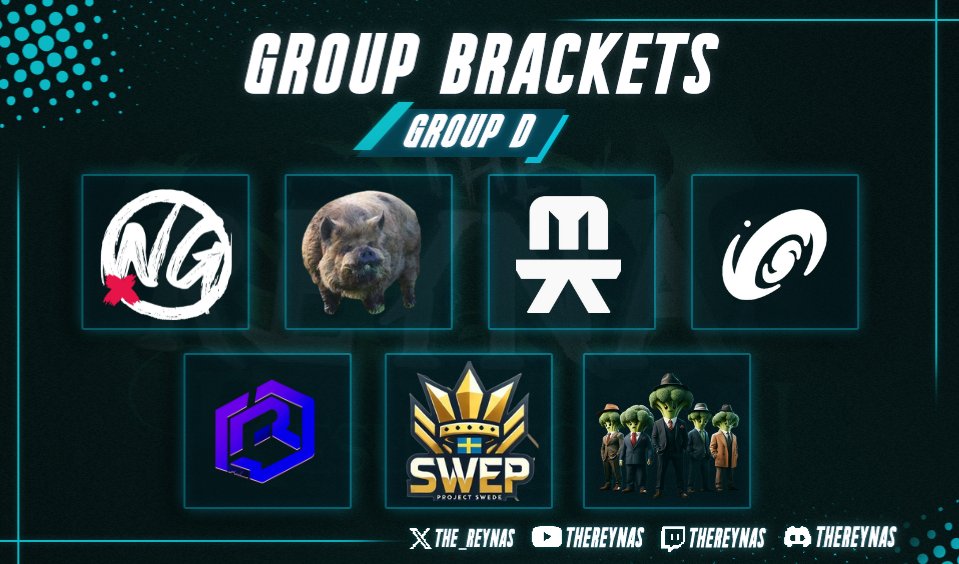 The_Reynas's tweet image. Our next group follows on to be Group D, with the following teams all looking to flex their muscles!💪

@Ingenious_DE 
#BoarsVLR 
@eliteklangg 
@HLTauriEsports 
@FeelPurge 
@SweP_VAL 
#sonkiezochvanner

Strong mix here! Who moves onto the Play Offs?🏆

#TheReynas // #Resurrection