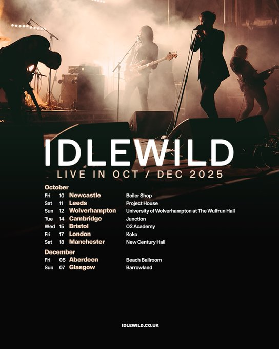EventHotelsLtd's tweet photo. 💫 Share to win 2 Tickets - Details on Website !

Idlewild, the Scottish pop punk band confirm new UK shows for this October/December,

Tickets on sale Friday (14 March) at 10am from https://t.co/ewCAG9b9yg

@IdlewildtheBand https://t.co/buEhTZi7vz