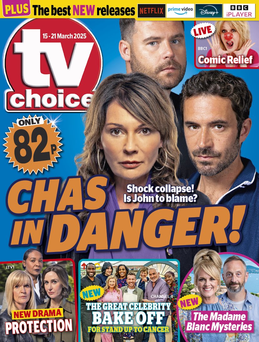 Our new issue is out now! Emmerdale is on the cover, and Chas is in danger amid a shock collapse. Plus: new drama Protection, The Great Celebrity Bake Off for Stand Up To Cancer, The Madame Blanc Mysteries and Comic Relief. Enjoy!