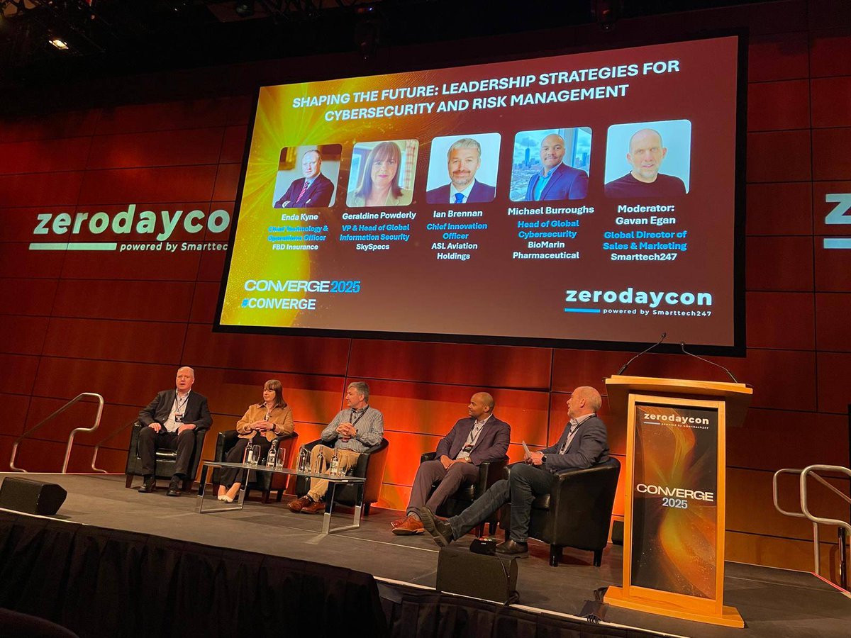 zerodaycon's tweet photo. Kicking off the first panel of #ZeroDayCon 2025!

"Shaping the Future: Leadership Strategies for Cybersecurity and Risk Management" brings together top industry leaders to explore how security leaders can navigate evolving threats and build resilient strategies.

#ZDC25 #Converge https://t.co/AvaU80aZMM