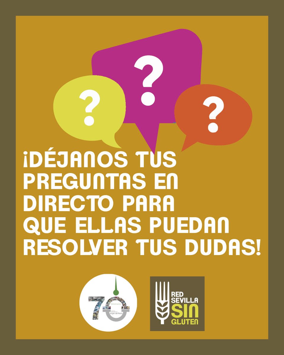 ¡VUELVEN LOS DIRECTOS #SinGluten en Insta! 💚💛 Esta vez venimos con una entrevista que OS VA A ENCANTAR:

👩‍⚕️ Carmen González coordinadora del Servicio de Aparato Digestivo del <a href="/HospitalUVRocio/">HospitalUVRocio</a>  de #Sevilla. 
📅 LUNES 17 DE MARZO
🕠 17:30h
¡En nuestro perfil de Instagram!