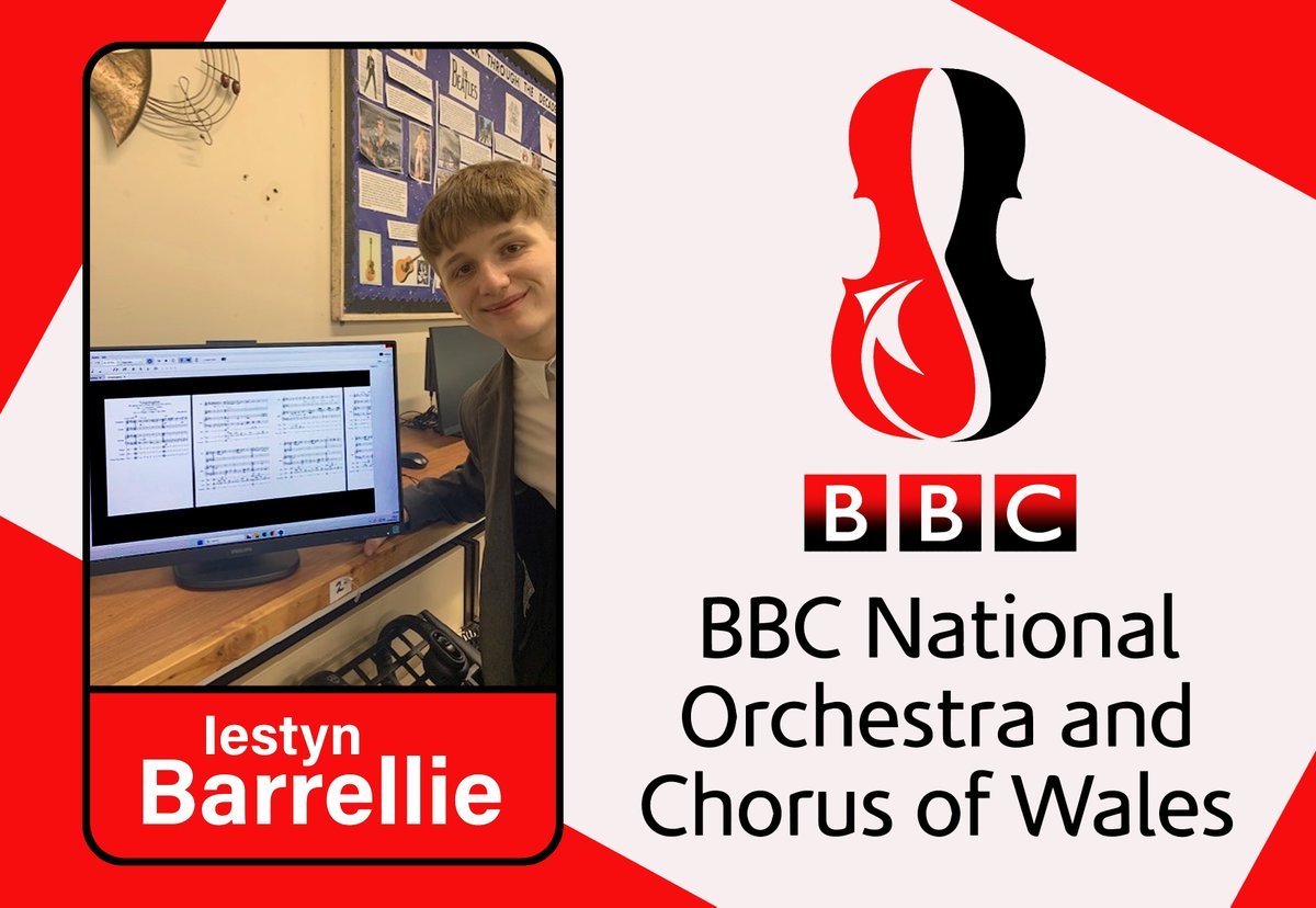 Congratulations to Iestyn Barrellie who entered a competition which has been selected by Lynne Plowman and the Trio of percussionists from the BBC National Orchestra for Wales. They'll be playing his composition live at a public concert at Rhosygilwen on  Sunday April 6th at 6pm.