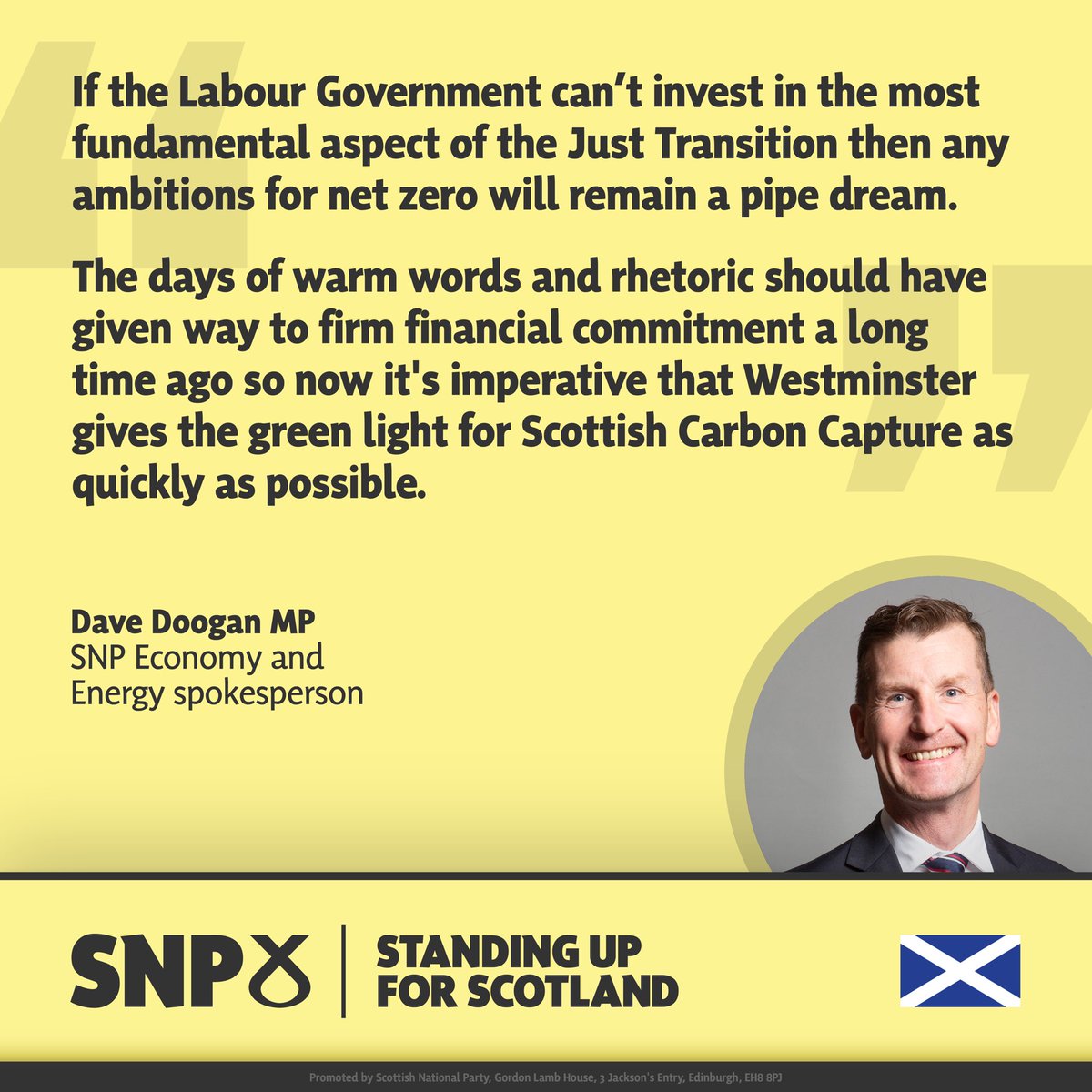 Scotland has been promised carbon capture investment for 20 years—yet Westminster has repeatedly snubbed us.

Labour’s dithering threatens jobs, investment &amp; our net zero future.

Rachel Reeves must fund the Acorn project in the Spring Budget.