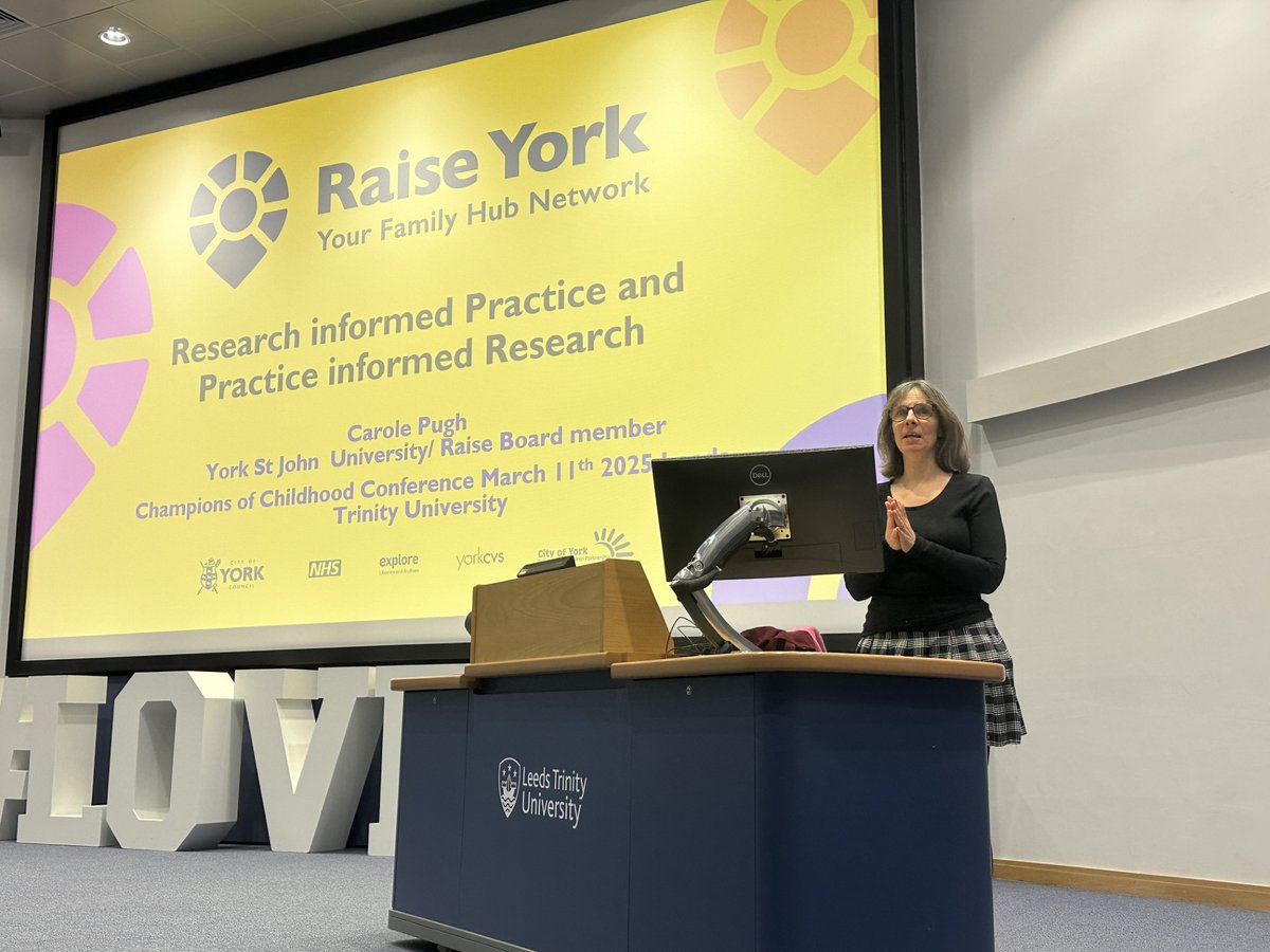 Leeds Trinity Alumni (@alumniltu) on Twitter photo Our second speaker of the day at the <a href="/LeedsTrinity/">Leeds Trinity University</a> Champions of Childhood Conference is Carole Pugh from Raise York Evaluation.
Carole is speaking about research informed practice and practice informed research. Our second speaker of the day at the <a href="/LeedsTrinity/">Leeds Trinity University</a> Champions of Childhood Conference is Carole Pugh from Raise York Evaluation.
Carole is speaking about research informed practice and practice informed research.