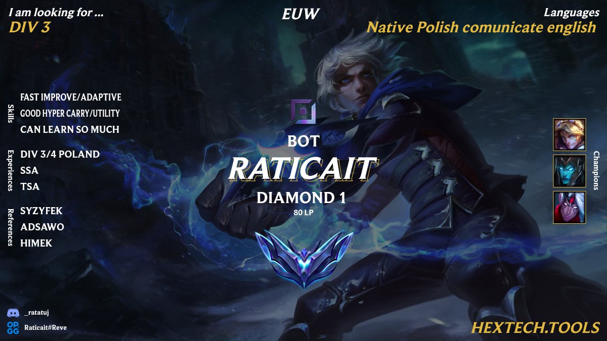 hey i feel like i improved a lot in competetiv i'm looking for a div 3 team  im 16 years old and only want the opportunity to improve even more 
Im open for any tryouts 
💗 And 🔄 pls thank you 💗💗