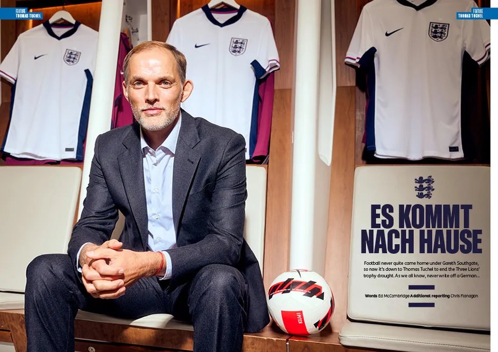 🏴󠁧󠁢󠁥󠁮󠁧󠁿 ENG-GER-LAND 🇩🇪

The latest <a href="/FourFourTwo/">FourFourTwo</a> includes my cover feature on new England gaffer Thomas Tuchel. It never quite came home under Gareth Southgate, so now it’s down to a German to end the Three Lions’ trophy drought...

fourfourtwo.com/blogs/new-issu…