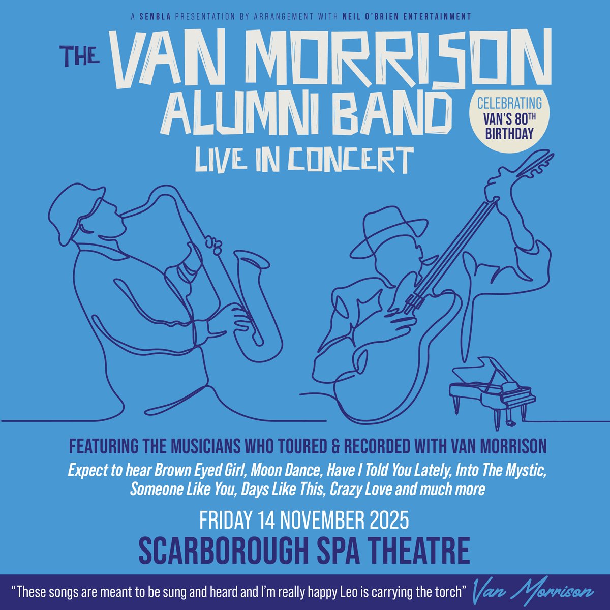 🎷 𝗡𝗘𝗪𝗟𝗬 𝗔𝗡𝗡𝗢𝗨𝗡𝗖𝗘𝗗 🎷

Get ready to experience the music of Van Morrison like never before with <a href="/thevmalumniband/">The Van Morrison Alumni Band</a>!

⭐ Featuring a group of all-star musicians who have toured  &amp; recorded on 500+ tracks across Van's legendary career!

🎫 Tickets on sale Friday, 10am!