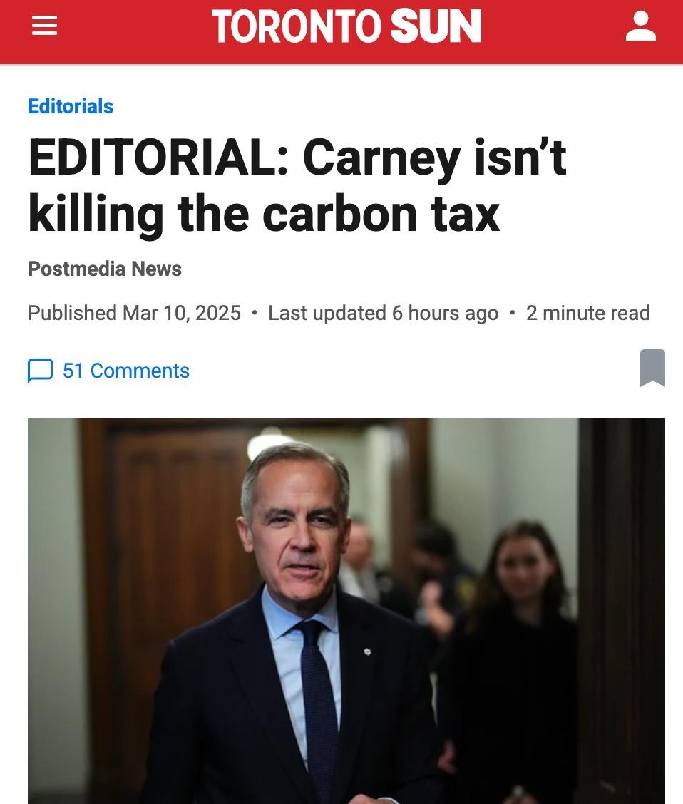 Carney’s Carbon Tax Con Job: He will stop collecting it until the election is over and then bring it back bigger than ever without a rebate. 

He thinks Canadians are dumb.

He’s wrong. Only I will axe the tax for everyone forever.

conservative.ca/cpc/axe-the-ta…