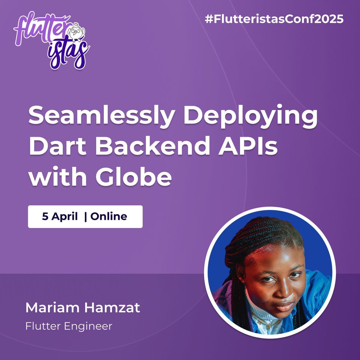 Flutteristas Conference (@flutteristascon) on Twitter photo At #FlutteristasConf2025, <a href="/b_u_s_y_b_e_e/">BeeHacks #FlutterBytes24</a> , will present "Seamlessly Deploying Dart Backend APIs with Globe". She will discuss the challenges developers face when moving from local development to globally accessible services. ๐ฉโ๐ป
RSVP: ๐ flutteristas.org
#FlutterDev At #FlutteristasConf2025, <a href="/b_u_s_y_b_e_e/">BeeHacks #FlutterBytes24</a> , will present "Seamlessly Deploying Dart Backend APIs with Globe". She will discuss the challenges developers face when moving from local development to globally accessible services. ๐ฉโ๐ป
RSVP: ๐ flutteristas.org
#FlutterDev