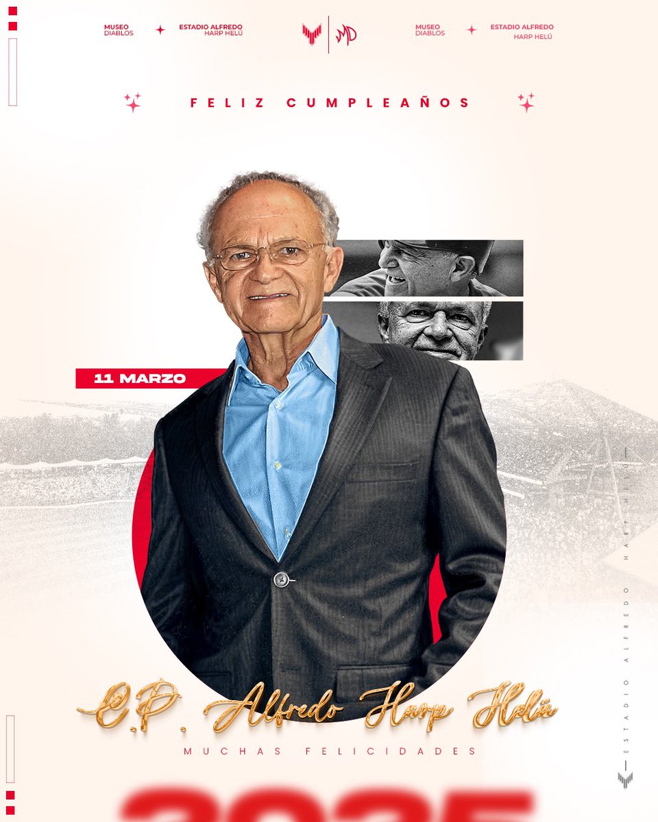 Estadio Alfredo Harp Helú (@harpestadio) on Twitter photo Hoy en celebramos con orgullo y gratitud su cumpleaños Don <a href="/alfredoharphelu/">Alfredo Harp Helú</a>, un visionario que ha dejado un legado invaluable en el deporte y en el corazón de todos los que amamos el beisbol. ¡Gracias por hacer de este estadio la casa del Rey de los Deportes en México.
🏟️🥳 Hoy en celebramos con orgullo y gratitud su cumpleaños Don <a href="/alfredoharphelu/">Alfredo Harp Helú</a>, un visionario que ha dejado un legado invaluable en el deporte y en el corazón de todos los que amamos el beisbol. ¡Gracias por hacer de este estadio la casa del Rey de los Deportes en México.
🏟️🥳