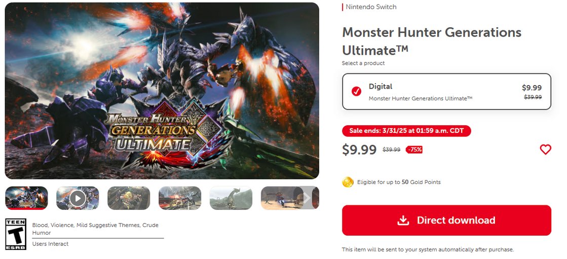 Jun_on_Fire's tweet image. Monster Hunter Generations Ultimate is currently 75% OFF on the Nintendo eShop. I repeat, PEAK MONSTER HUNTER is currently 75% OFF!!!!

Even though it doesn't have Gigginox, it's still an amazing game. Arguably one of the best Monster Hunter games ever made, imo 💞