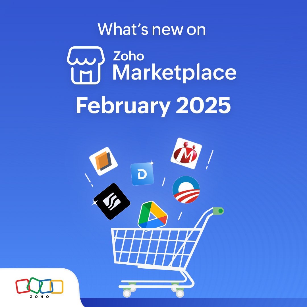 #NewlyLaunched | Check out the fresh #extensions for <a href="/ZohoCRM/">Zoho CRM</a>, <a href="/ZohoBooks/">Zoho Books</a>, and other <a href="/Zoho/">Zoho</a> apps on Zoho Marketplace: zurl.co/BUxTj 

#NewOnMarketplace #CRMIntegrations
