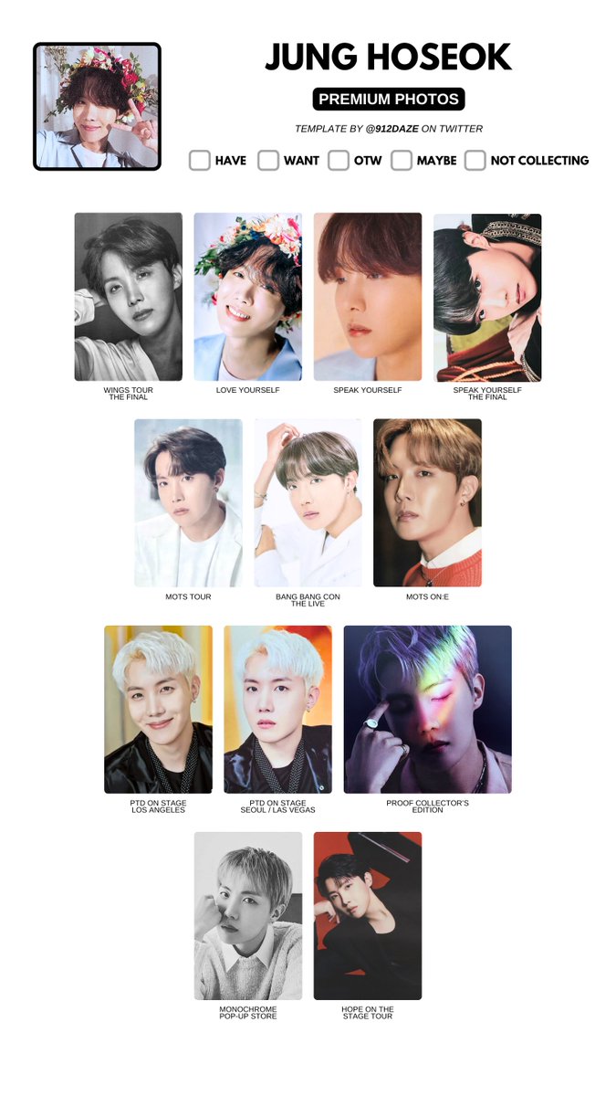 BTS 防弾少年団 MOS TOUR PREMIUM PHOTO 7枚セット BTSグッズ フォト カード セット トレカ 防弾少年団 バンタン
