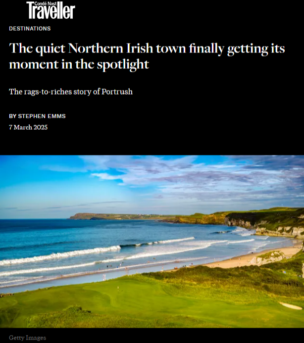 Portrush is showcased in this <a href="/cntraveller/">Condé Nast Traveller</a> article by <a href="/Stephen_Emms/">Stephen Emms</a>, who we were delighted to invite to visit Northern Ireland, in partnership with <a href="/NITouristBoard/">Tourism NI</a>. Read the article here: cntraveller.com/article/the-qu…