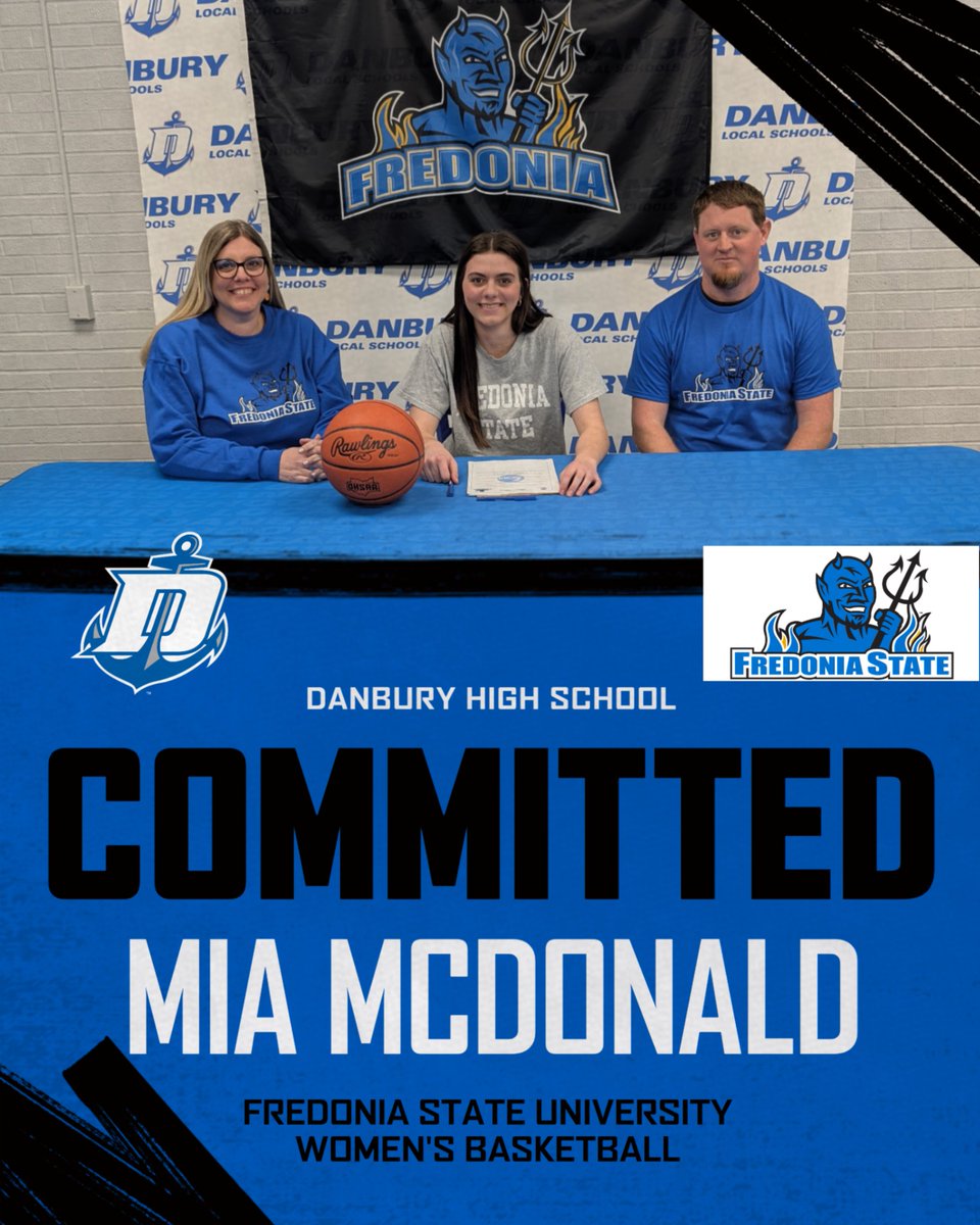 Congratulations to Mia McDonald who will continue her  academic and basketball playing career at Fredonia State University (New York) in the fall of 2025.  Best of luck Mia!