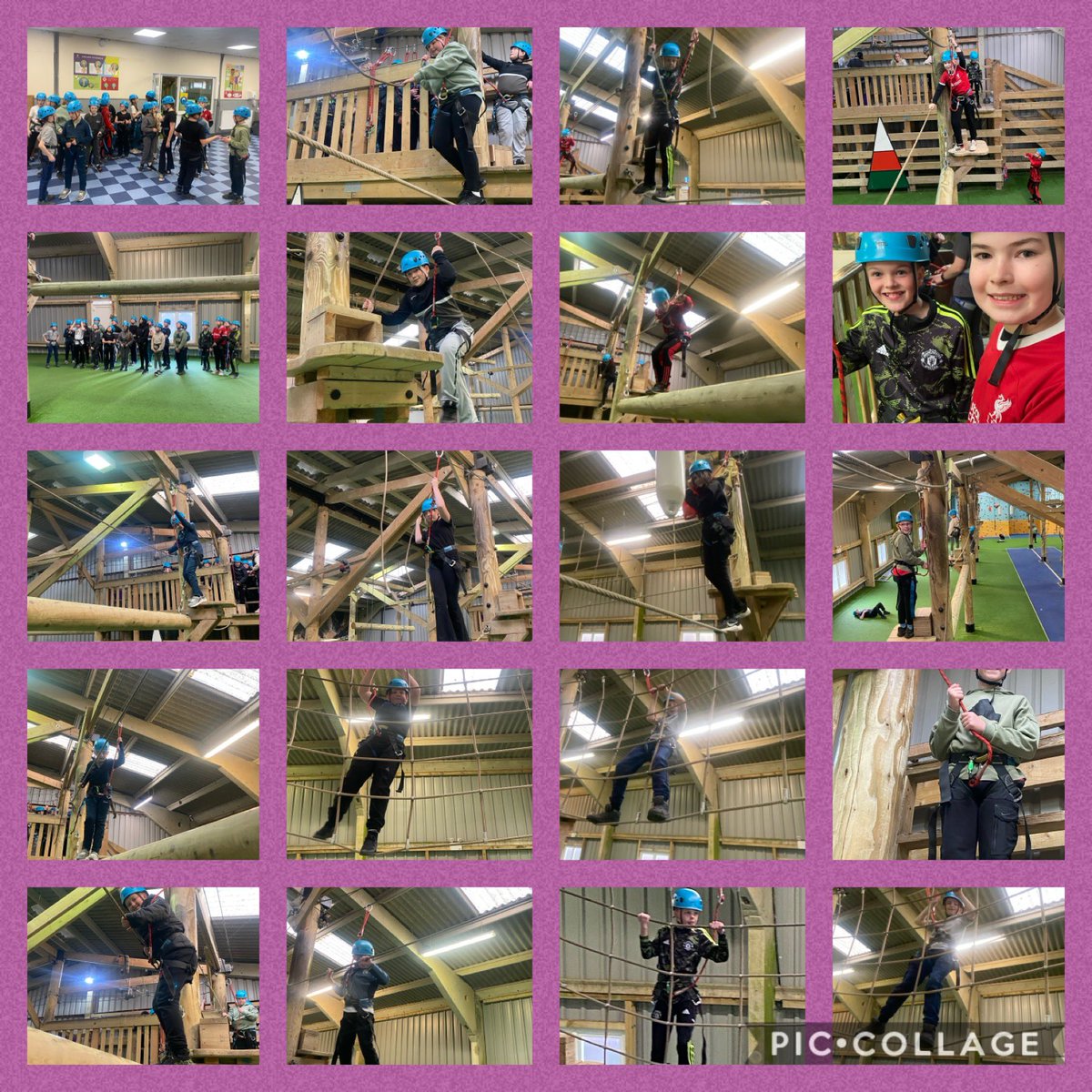 Blwyddyn 6 were swinging from the rooftops on the high ropes! 🙌🏼