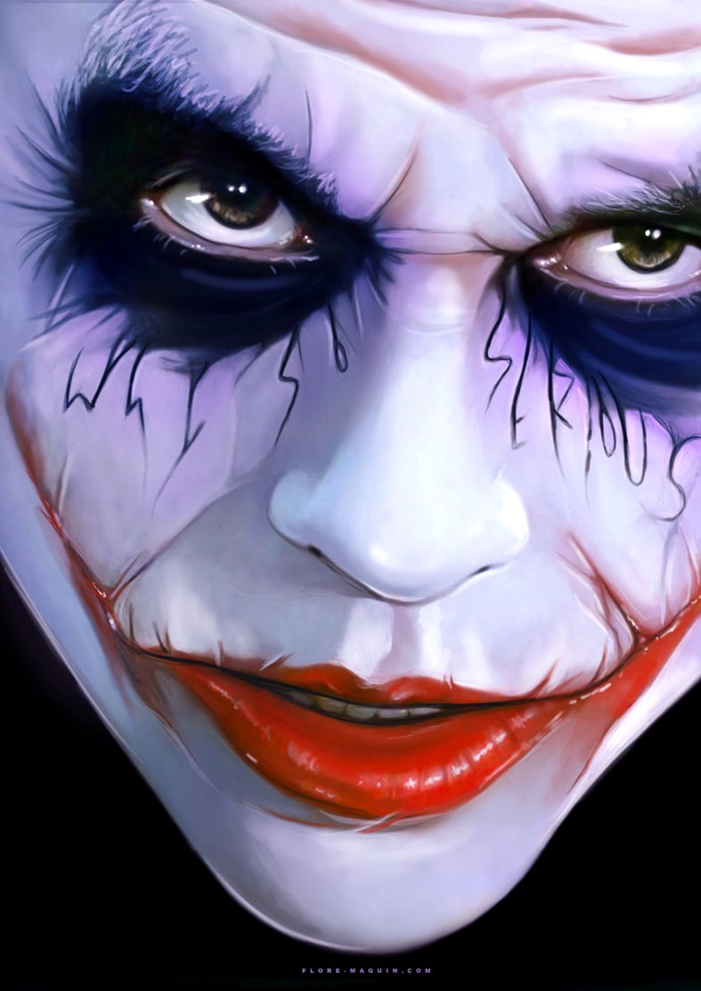 Batman Notes (@batmannotes) on Twitter photo Awesome ๐คฏ
Heath Ledger as The Joker ๐
โWhy So Seriousโ
The Dark Knight
Artwork by <a href="/FloreMaquin/">Flore Maquin</a> Awesome ๐คฏ
Heath Ledger as The Joker ๐
โWhy So Seriousโ
The Dark Knight
Artwork by <a href="/FloreMaquin/">Flore Maquin</a>