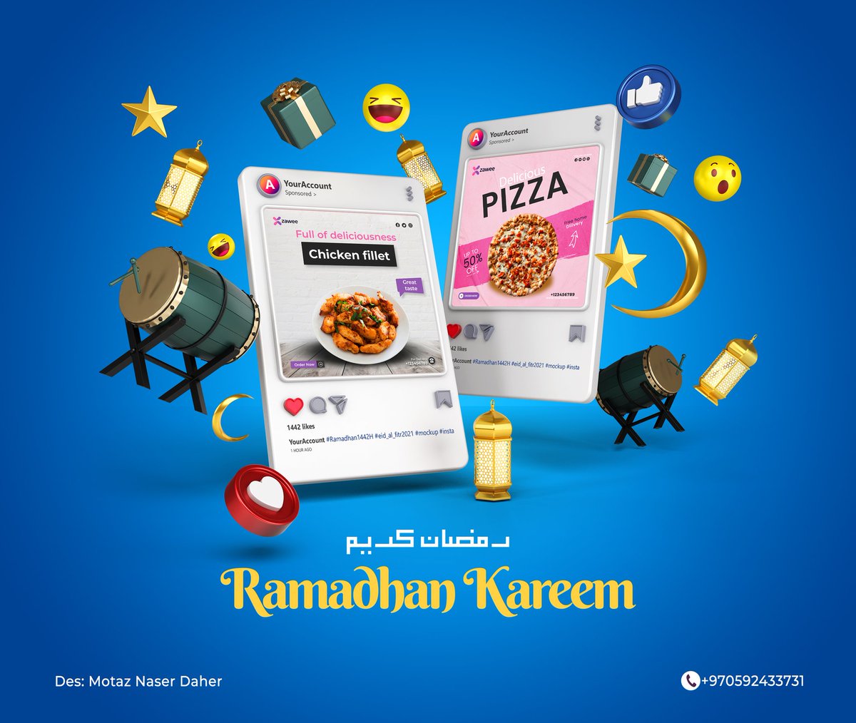 من أعمالي لإعلانات شهر رمضان المبارك❤️
أسعد بآرائكم😉❤️
<a href="/Designers_Sup/">دعم المصممين والمبدعين</a>