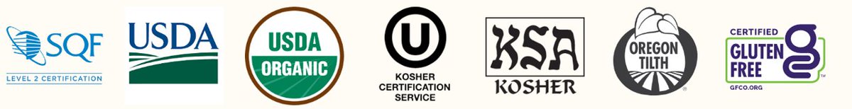 Are you or your customers "Certified?" We are! Thrive has the largest network of freeze drying capacity in the world. We have Organic, Kosher, Halal, GF, &amp; many other certifications. Work with a team you can trust...your partners at Thrive Freeze Dry! thrivefreezedry.com